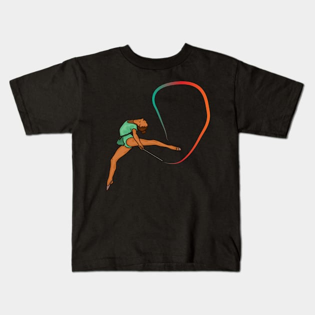 Gymnastic turn design for gymnasts who love gymnastics Kids T-Shirt by SpruchBastler